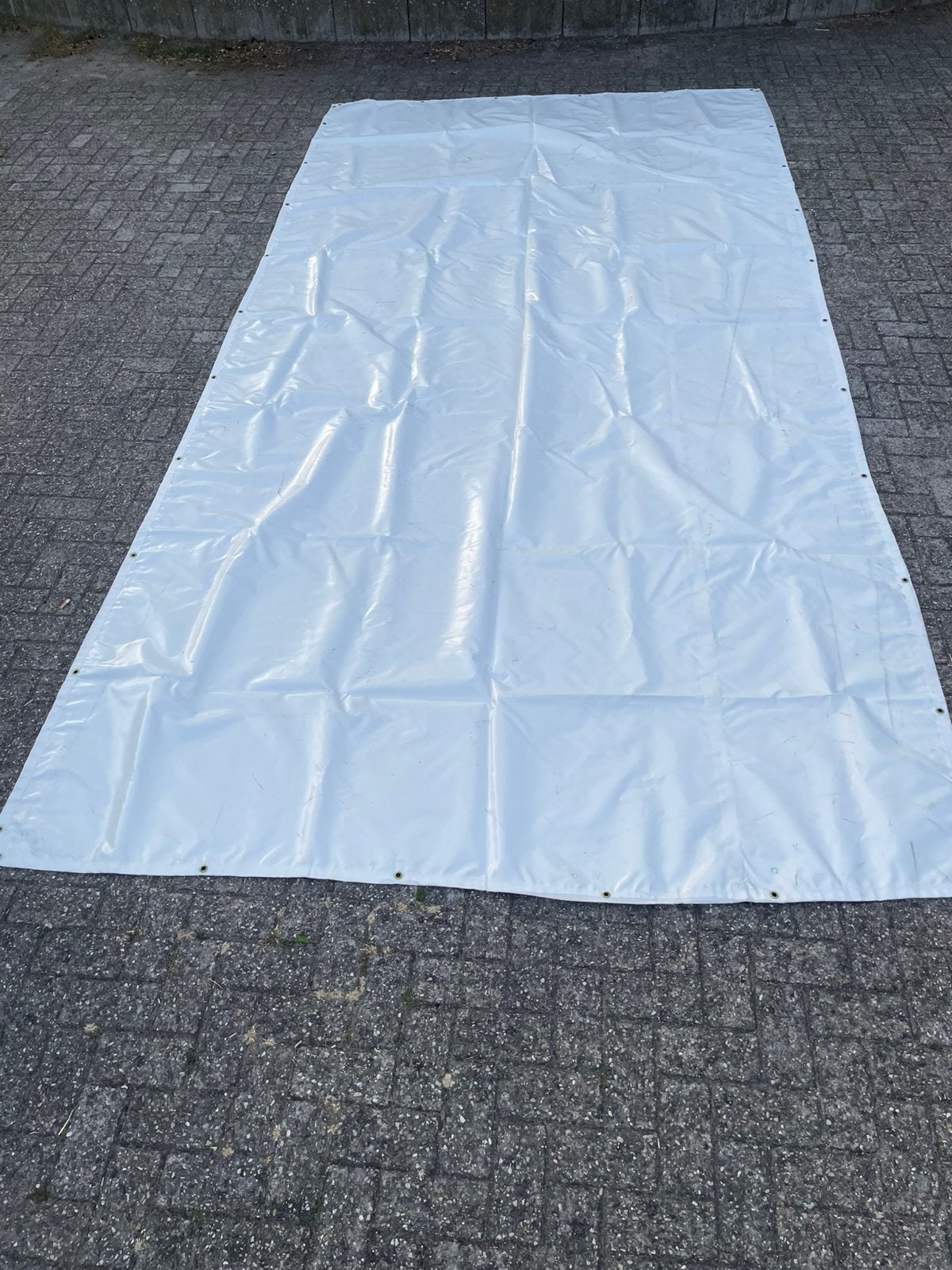 wit PVC afdekzeil 600gr/m² 250x500cm, Ophalen of Verzenden, Zo goed als nieuw