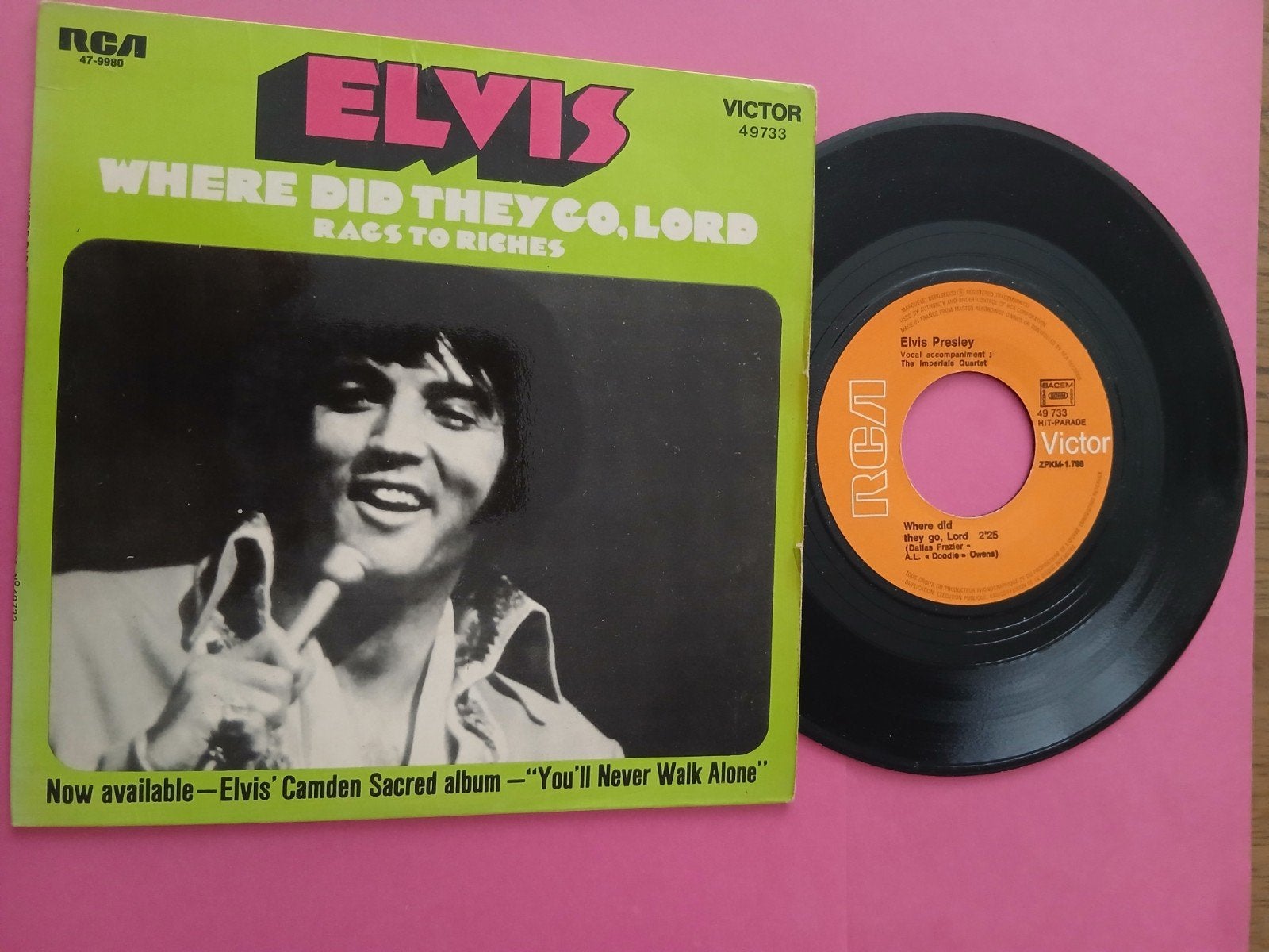 VINYL SINGLE   ELVIS PRESLEY   1971, Cd's en Dvd's, Vinyl Singles, Verzenden, Zo goed als nieuw, Pop