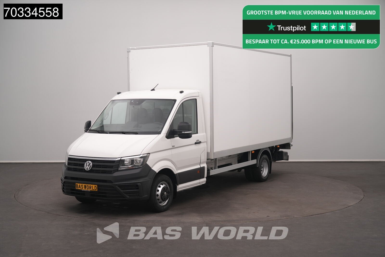 Volkswagen Crafter 177pk Automaat Laadklep Dubbellucht Bakwa, Automaat, Stof, Gebruikt, Euro 6