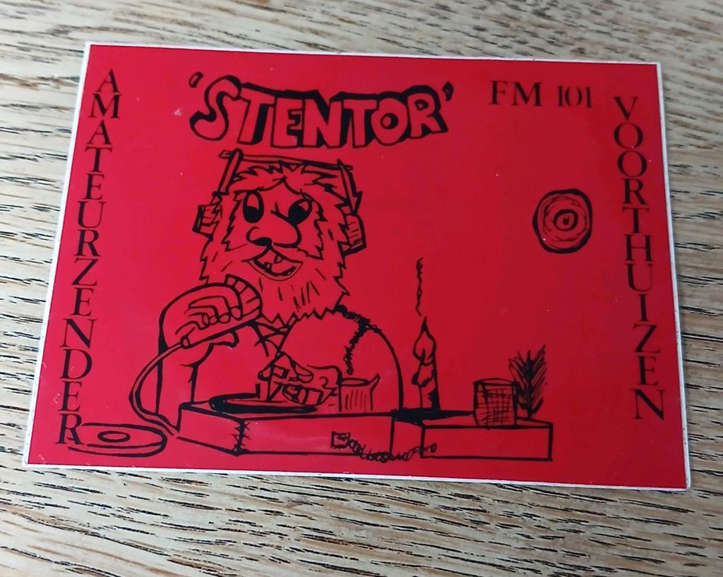 Sticker piraat amateurzender Stentor, VOORTHUIZEN, Ophalen of Verzenden, Zo goed als nieuw