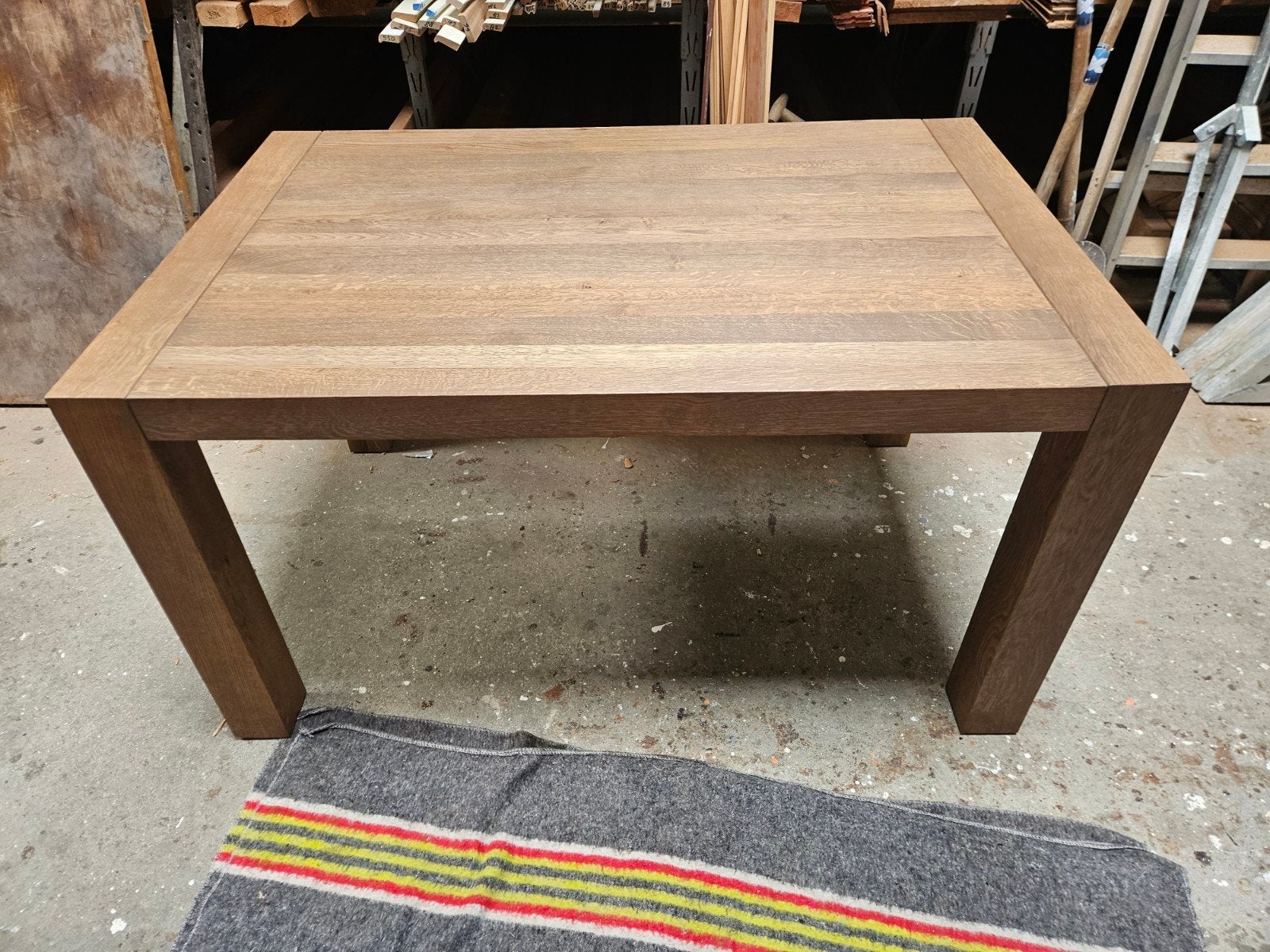 Eiken eettafel 140x90cm, Ophalen, Gebruikt, 100 tot 150 cm, 50 tot 100 cm