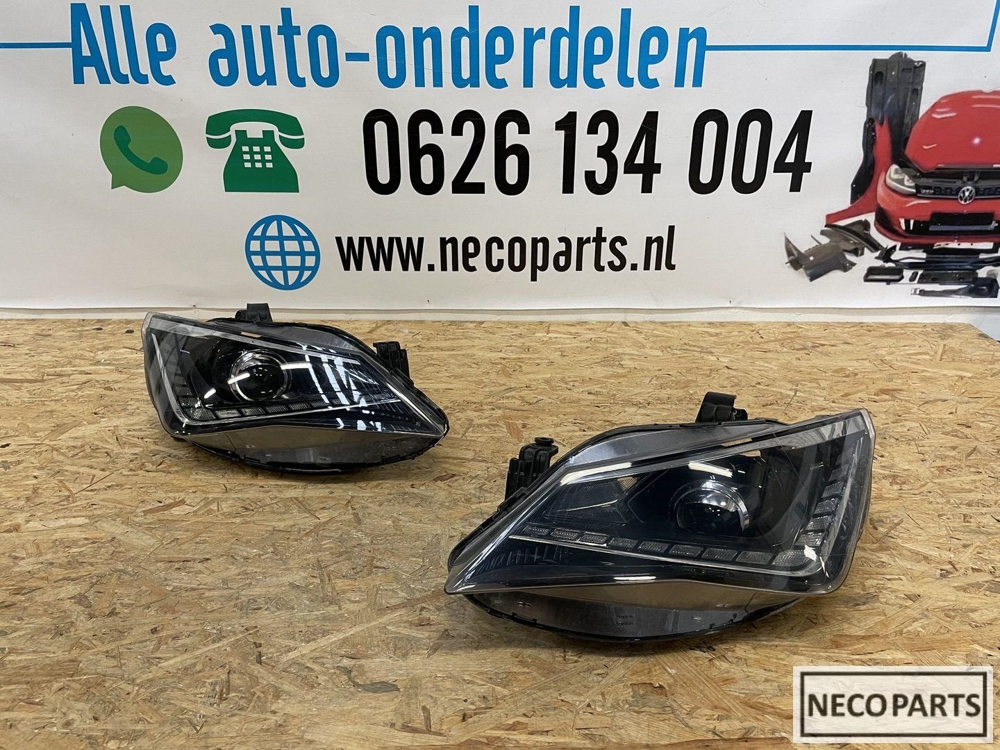 SEAT IBIZA 6J XENON LED KOPLAMPEN ORIGINEEL, Auto-onderdelen, Verlichting, Gebruikt, -, -, Ophalen of Verzenden
