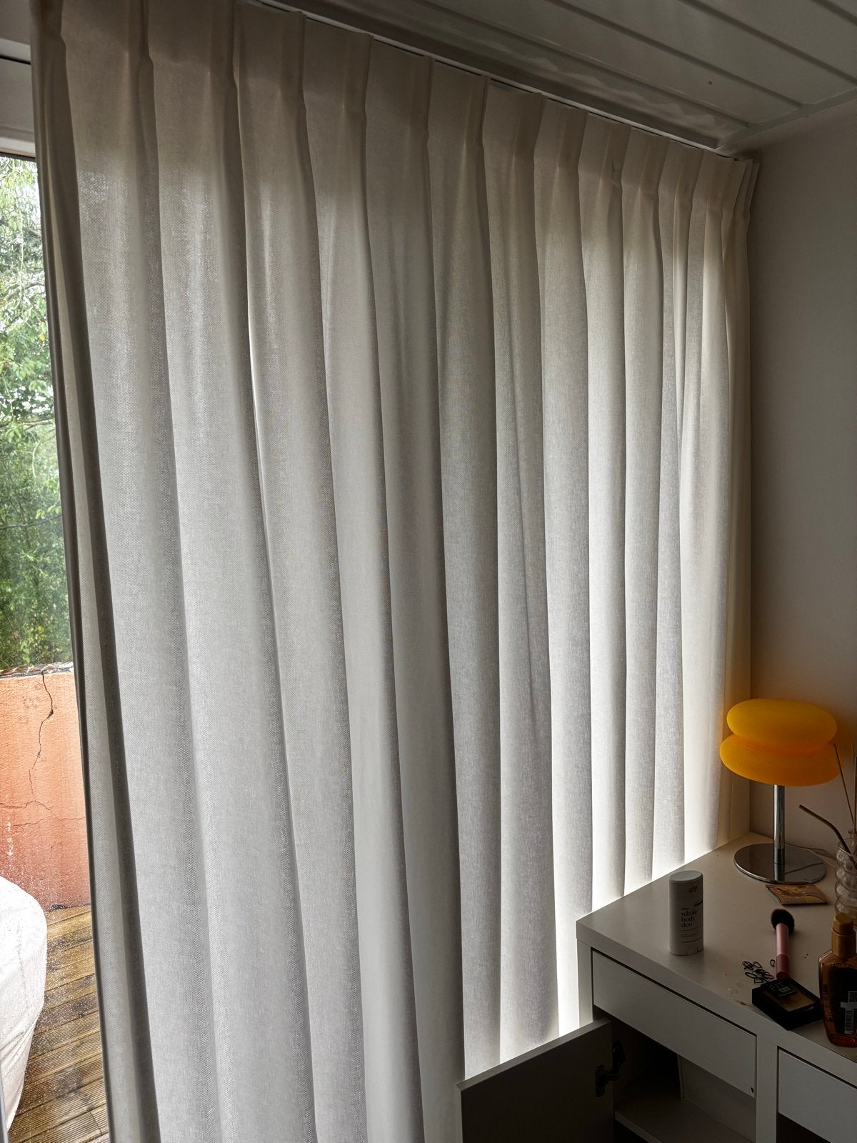 Witte Kwantum gordijnen, 1.9 x 2.9m, ongebruikt, Huis en Inrichting, Stoffering | Gordijnen en Lamellen, Ophalen, Kwantum, Wit