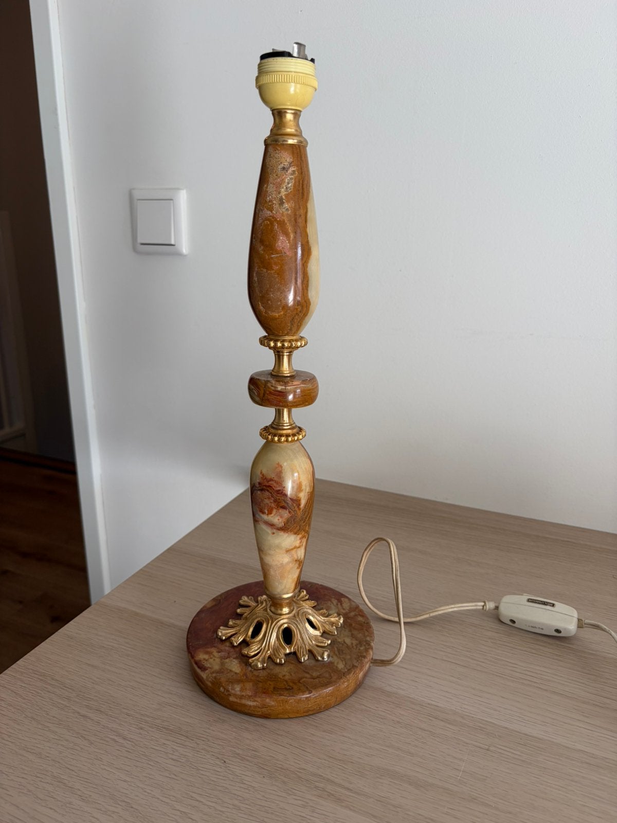 Mooie vintage marmeren lamp, Ophalen of Verzenden, Zo goed als nieuw, Vintage