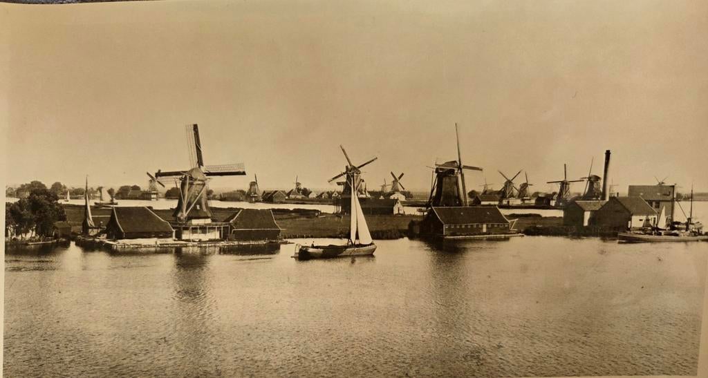 Zaandam molen de Windhond  foto, Verzamelen, Ophalen of Verzenden, Voor 1940, Zo goed als nieuw, Overige onderwerpen