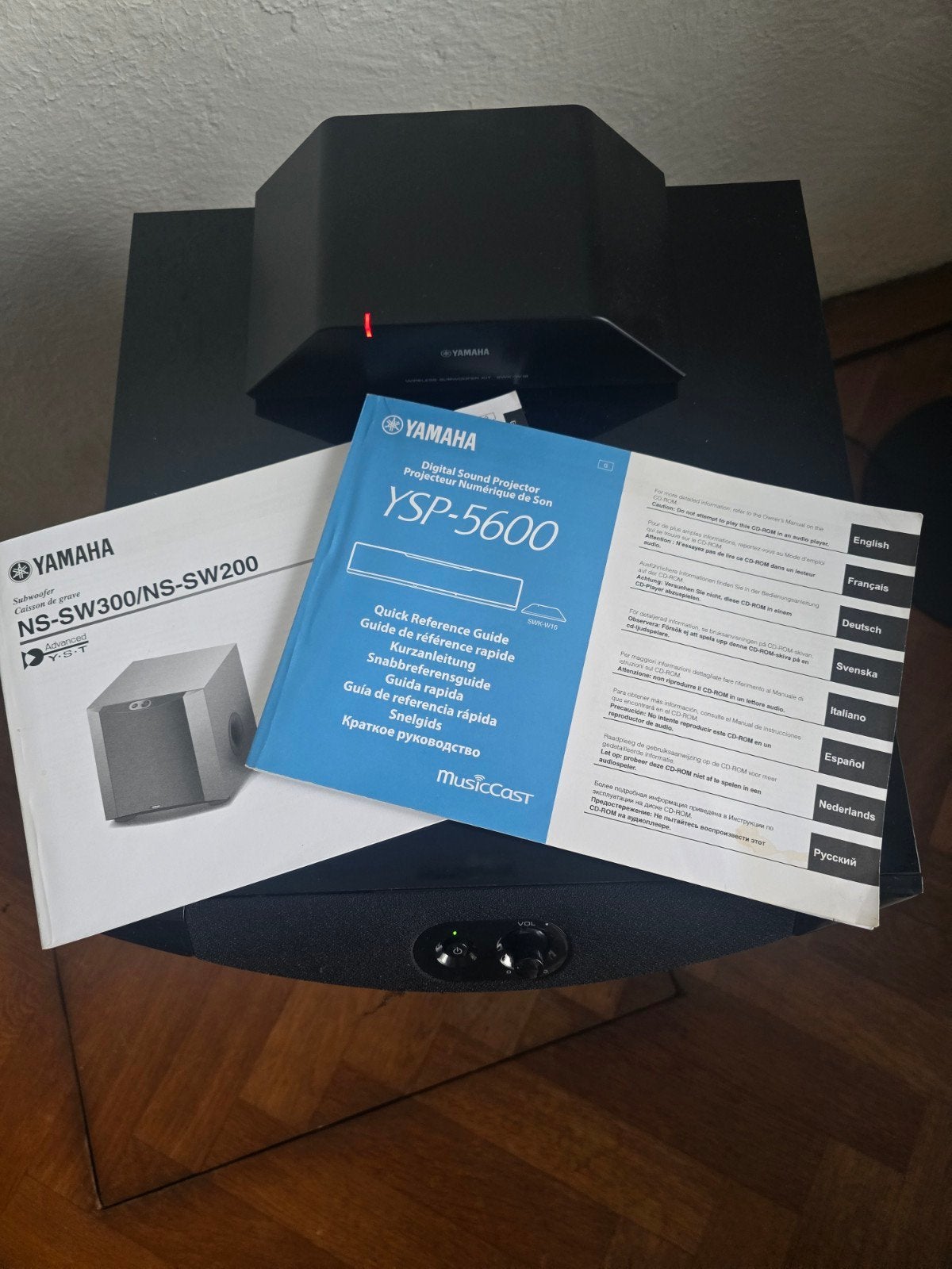 Yamaha YSP-5600 Digital Sound Proj. met draadloze Subwoo, Ophalen, Zo goed als nieuw, Soundbar, Overige merken