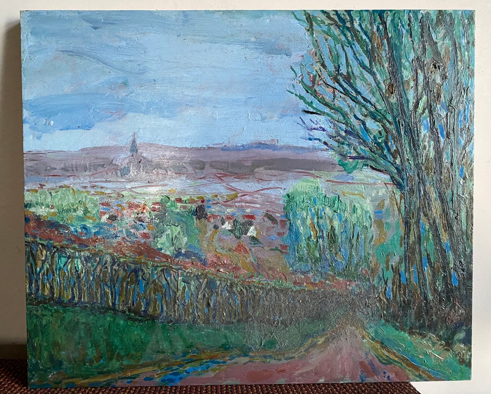 Landschap in de stijl van De Ploeg, Antiek en Kunst, Kunst | Schilderijen | Klassiek, Ophalen of Verzenden