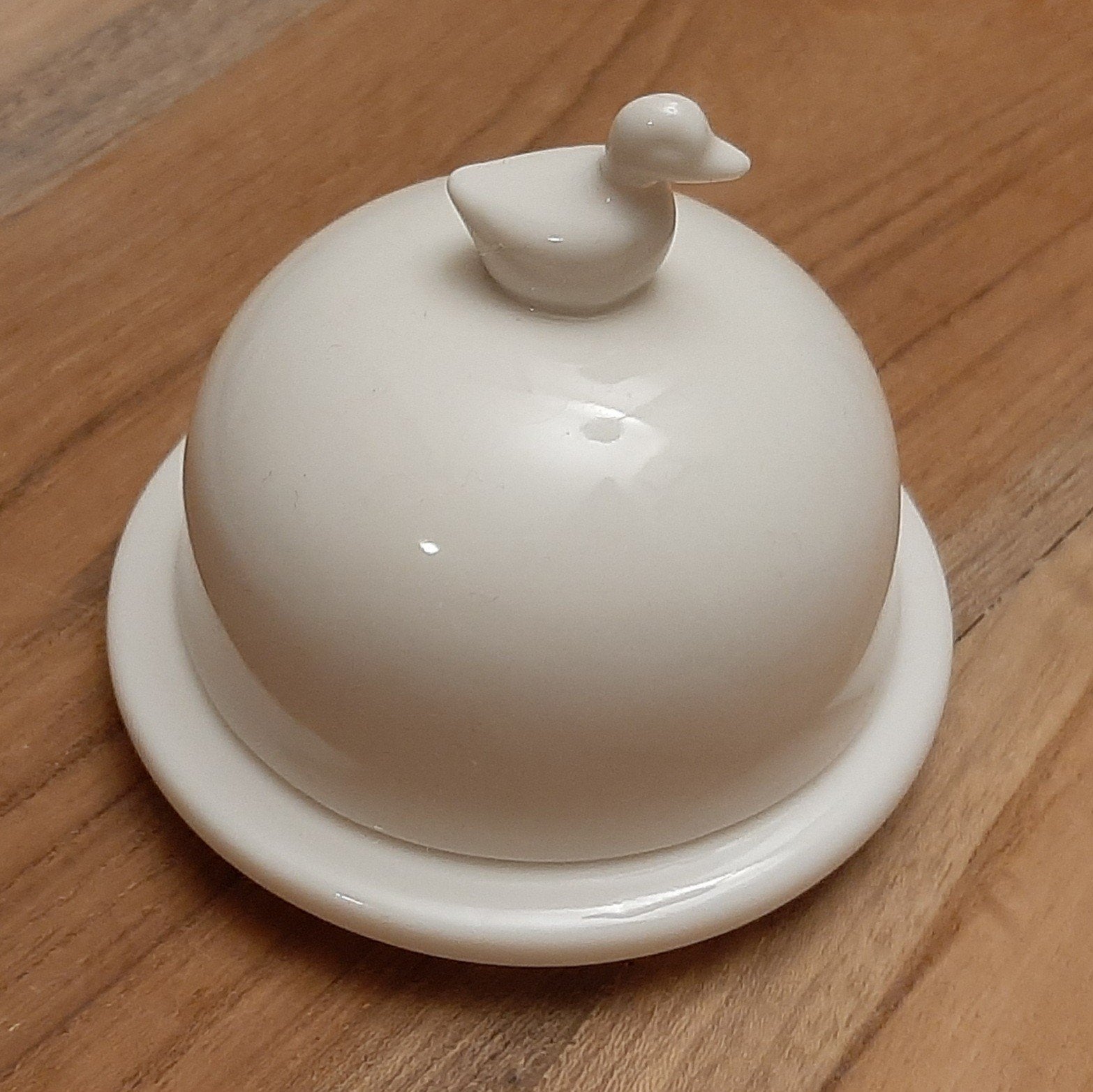 Franse witte botervloot eend. Limoges porselein., Ophalen of Verzenden