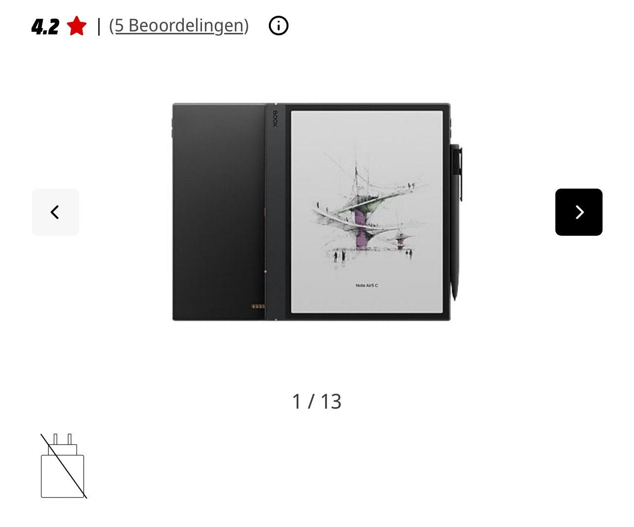 Boox air colour let op 4 c, Computers en Software, E-readers, Ophalen of Verzenden, Zo goed als nieuw