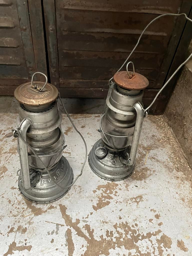 Set van 2 Vintage Feuerhand Stormlantaarns, Ophalen