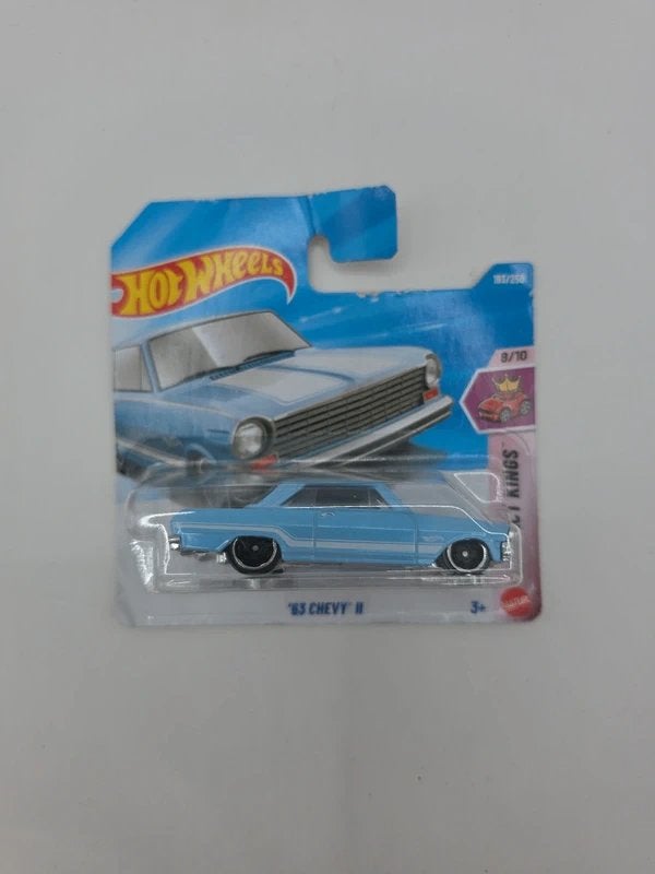 Hot Wheels '63 Chevy II – Lichtblauw – Compact Kings, Hot Wheels, Nieuw, Ophalen of Verzenden, Hot Wheels