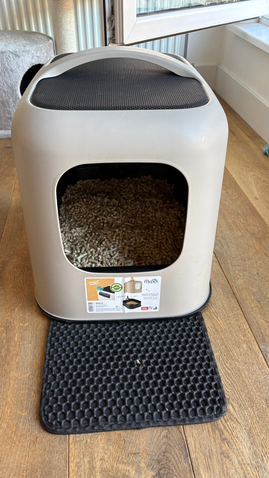 Kattenbak grijs, Dieren en Toebehoren, Kattenbakken, Ophalen of Verzenden, Zo goed als nieuw