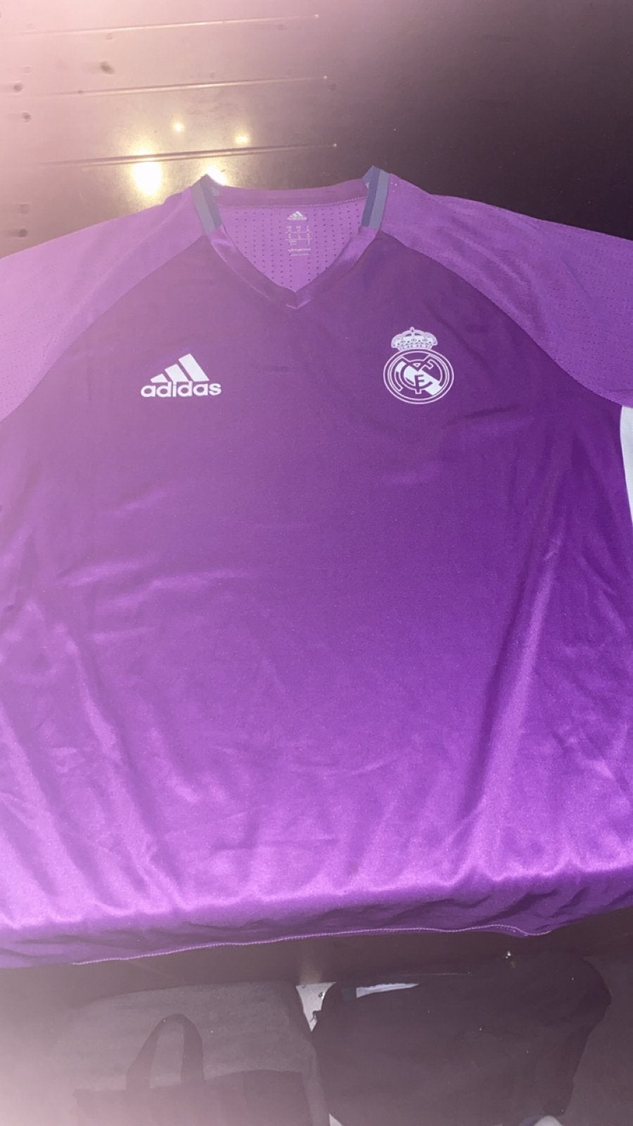 Origineel Adidas Real Madrid training shirt 2016/2017, Maat 48/50 (M), Paars, Ophalen of Verzenden, Zo goed als nieuw