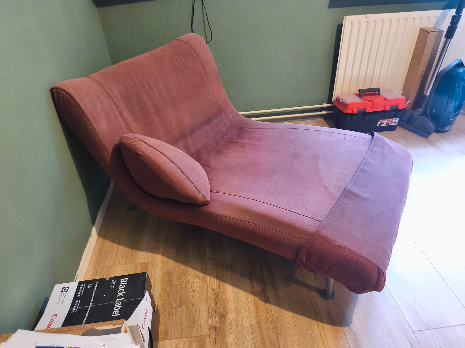 Design chaise lounge Ligne Roset Dolce Vita, Ophalen, Gebruikt, 125 tot 150 cm, Design