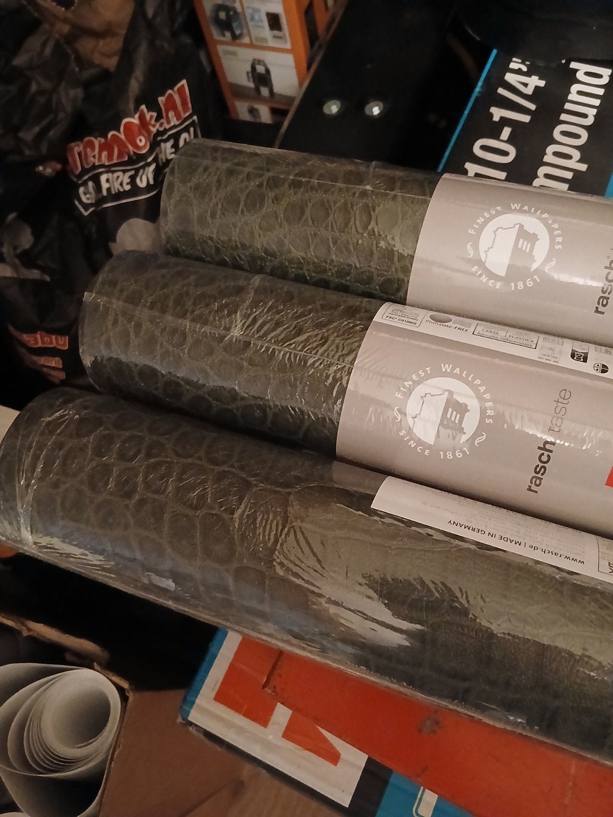 3 rollen behang, Ophalen, Minder dan 10 m², Groen