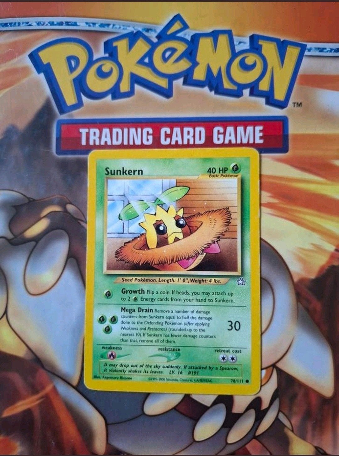 Sunkern 78/111 Neo Genesis pokemon kaart, Ophalen of Verzenden, Gebruikt, Losse kaart