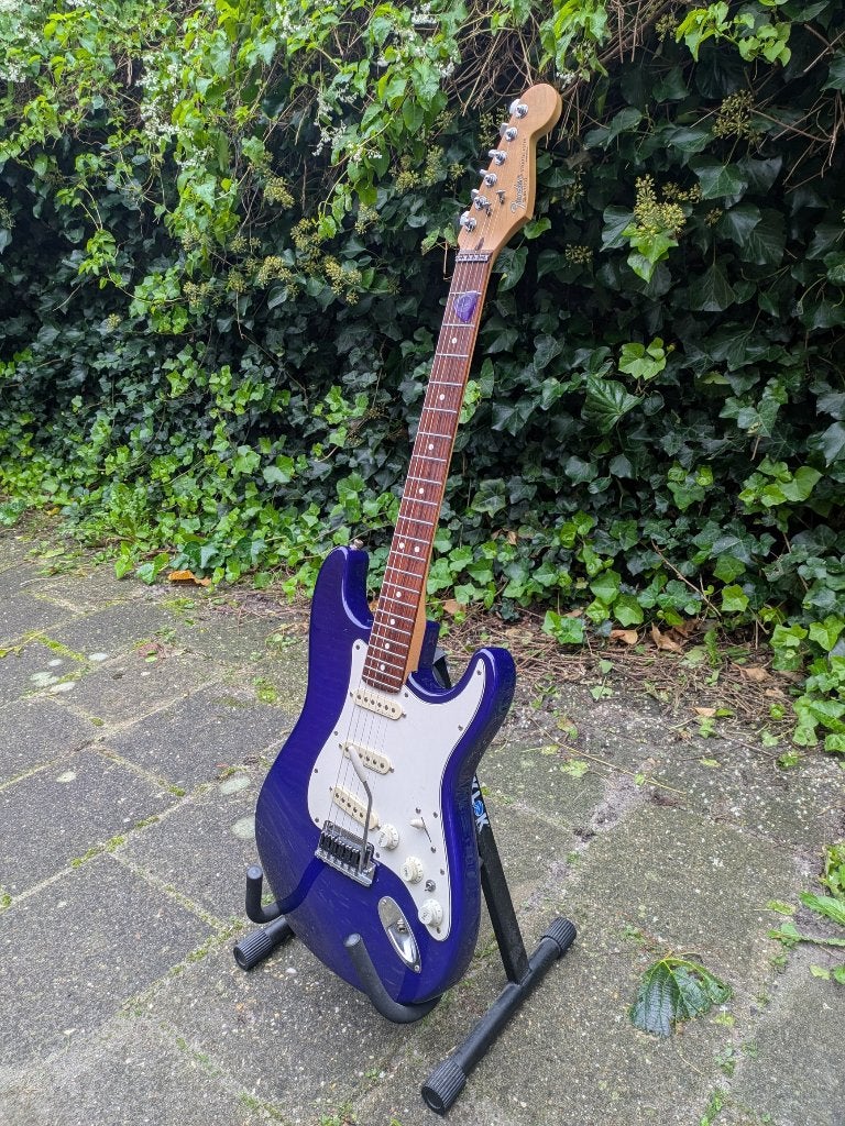 Amerikaanse Fender Stratocaster 1992 met upgrades en koffer, Ophalen, Gebruikt, Solid body, Fender