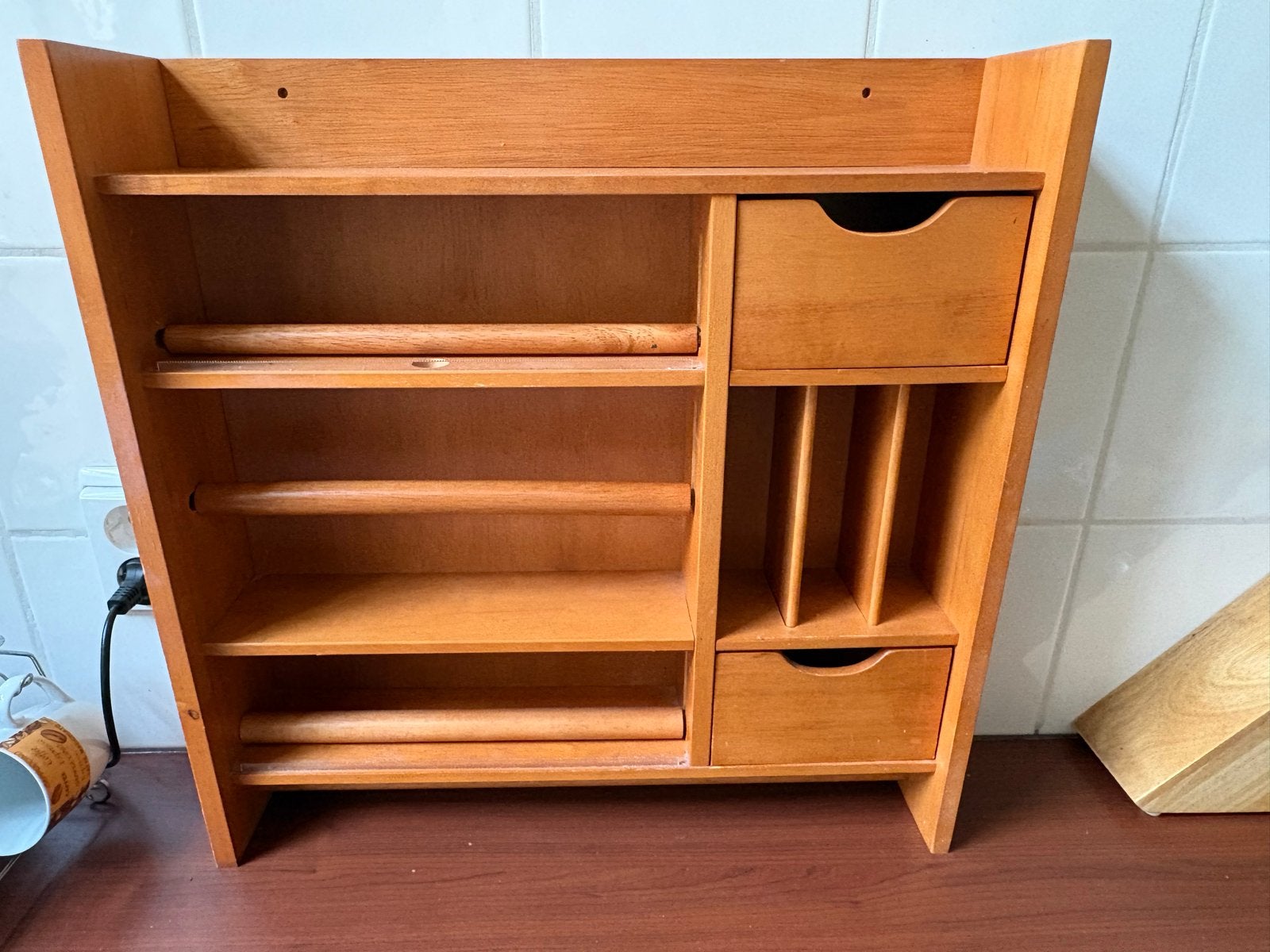 Houten Keukenrekje met Lades en Vakken, Huis en Inrichting, Ophalen, Hout, Bruin, Overige typen