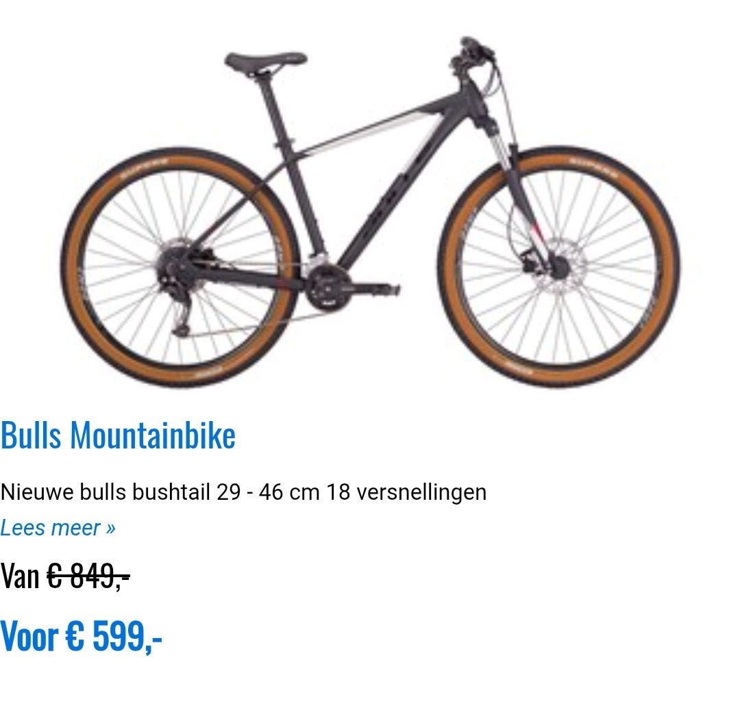 Overjarige mtb. Bulls Copperhead 3S 29 51cm Mountainbike, 49 tot 53 cm, Ophalen of Verzenden, Overige merken