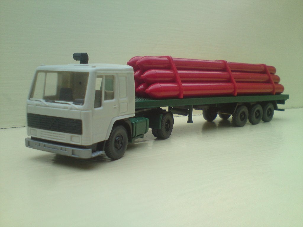 Wiking Volvo FL10 gascilinder trailer., Ophalen of Verzenden, Zo goed als nieuw, Bus of Vrachtwagen, Wiking