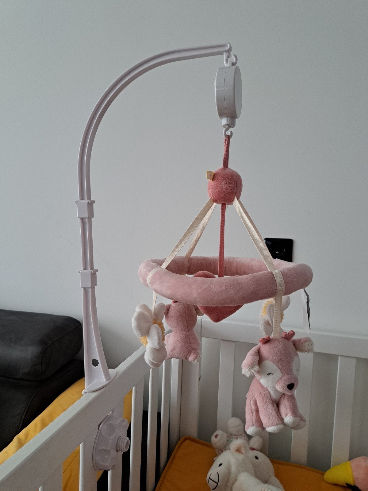 Prénatal Muziekmobiel Hert Powder Pink, Ophalen, Zo goed als nieuw, Mobiel, Met geluid