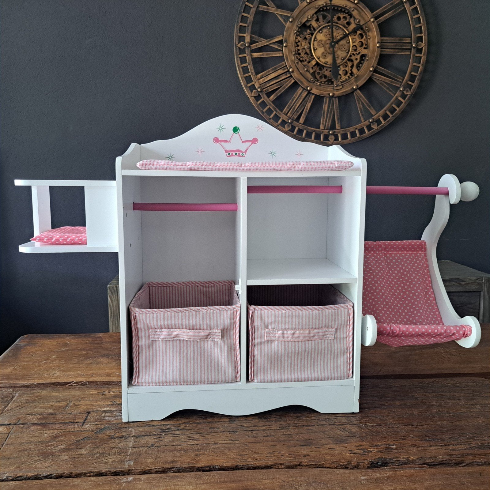 Houten poppencommode, Ophalen, Poppenhuis