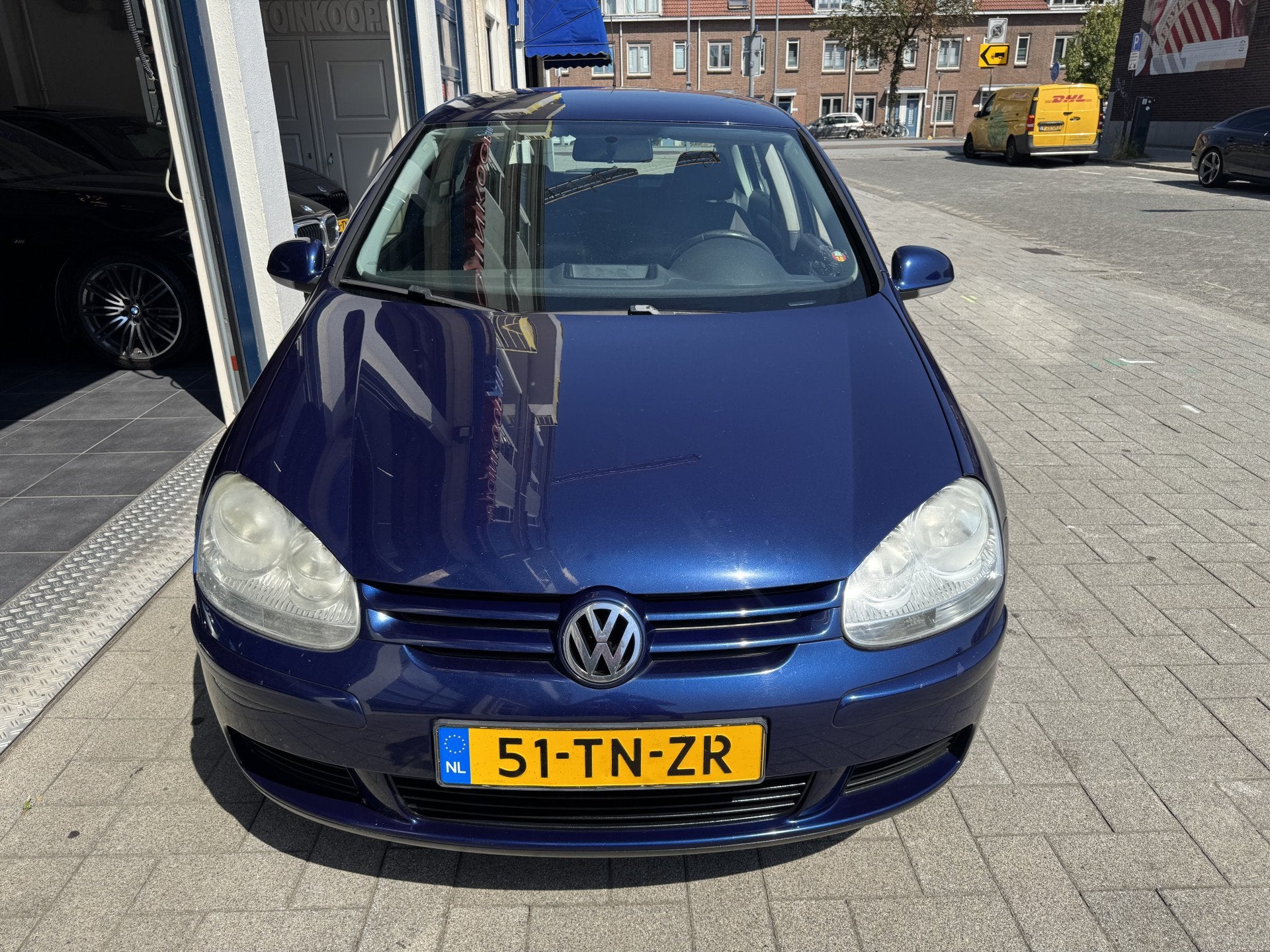 Volkswagen Golf 1.6 Optive AUTOMAAT/NL AUTO (bj 2007), Auto's, Elektrische ramen, Gebruikt, 4 cilinders, Blauw