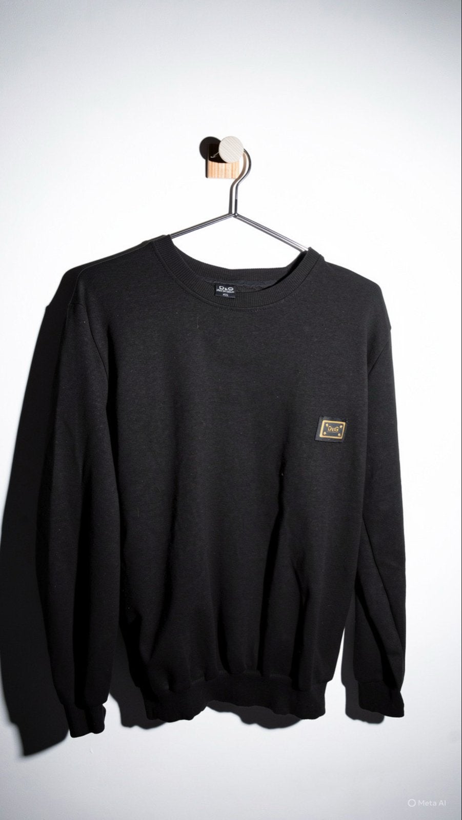 Zwarte D&G sweater voor heren - Maat M, Ophalen of Verzenden, Gedragen, Maat 48/50 (M), Zwart