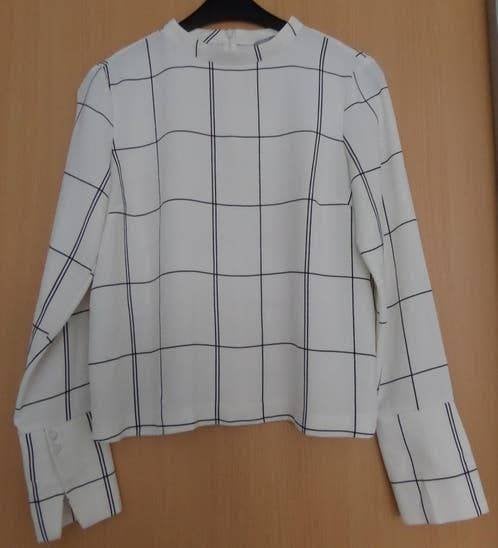 Aparte witte H&M blouson maat 40 met rits achter, Ophalen of Verzenden, Zo goed als nieuw, Maat 38/40 (M), Wit