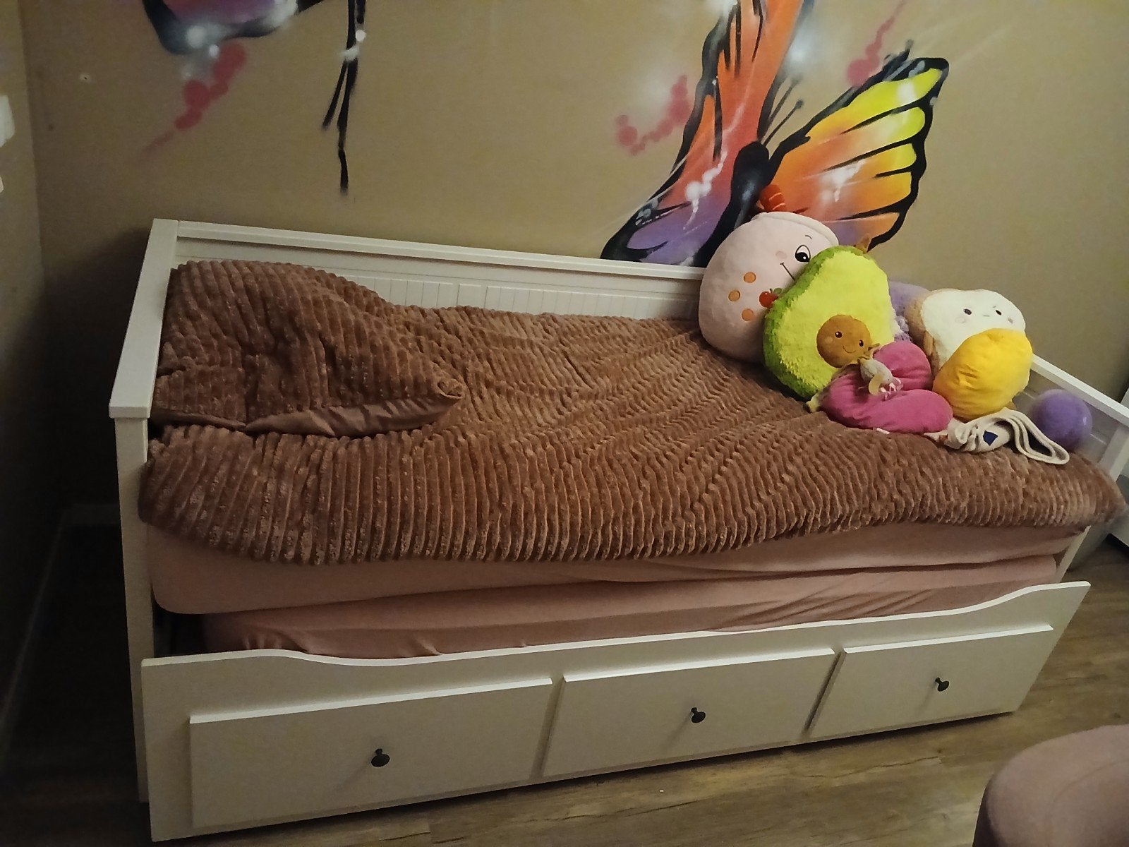 IKEA Hemnes bedbank met/zonder kast, zeer nette staat, Ophalen, Eenpersoons, Wit, Zo goed als nieuw