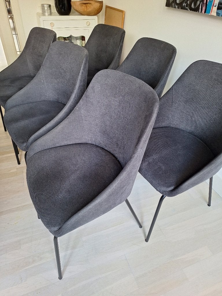 6 mooie eetkamerstoelen, Ophalen, Gebruikt, Vijf, Zes of meer stoelen, Stof