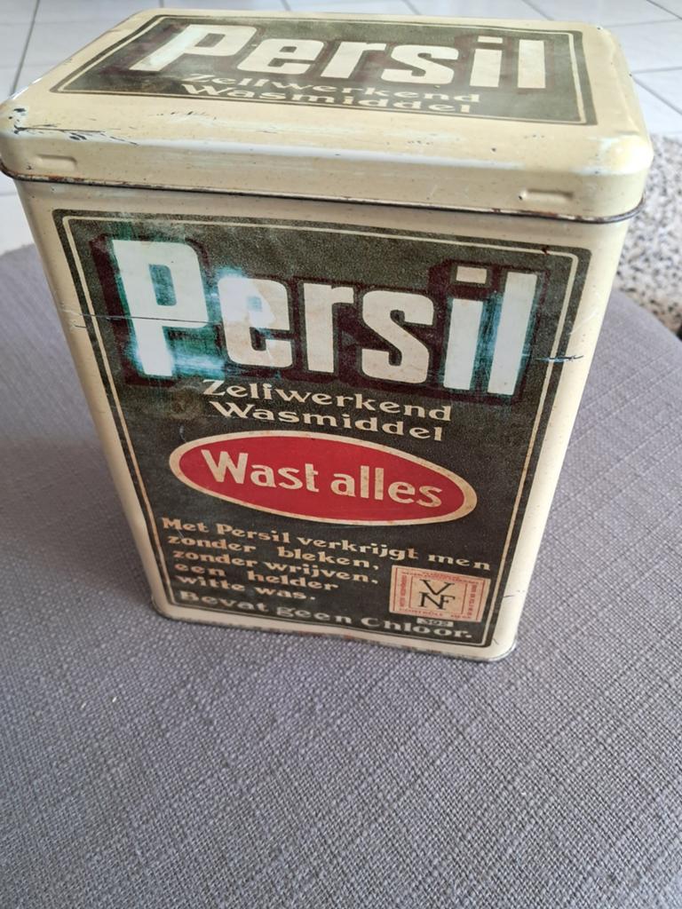 Vintage Persil blik - Zelfwerkend Wasmiddel - Wast alles, Ophalen of Verzenden, Gebruikt, Overige, Overige merken