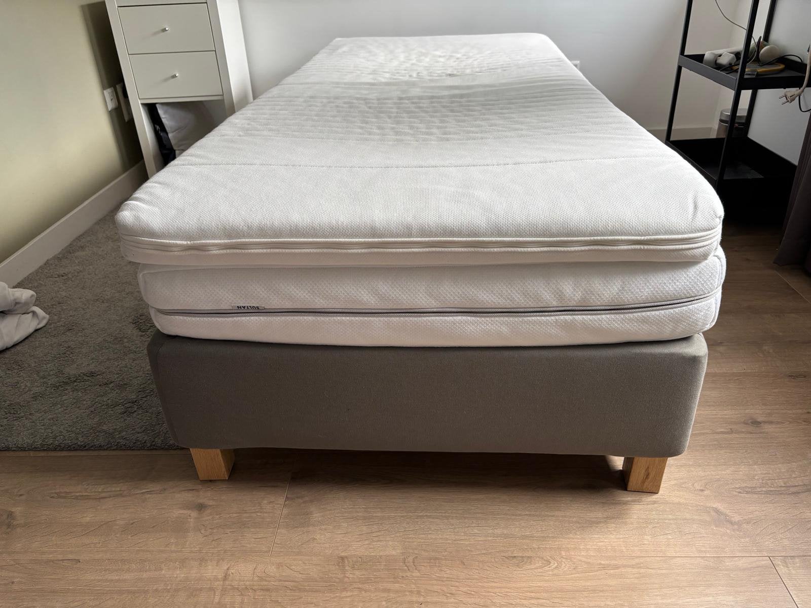 Espevär boxspring / ikea bed 90x200 z.g.a.n., Ophalen, 90 cm, Eenpersoons, Zo goed als nieuw