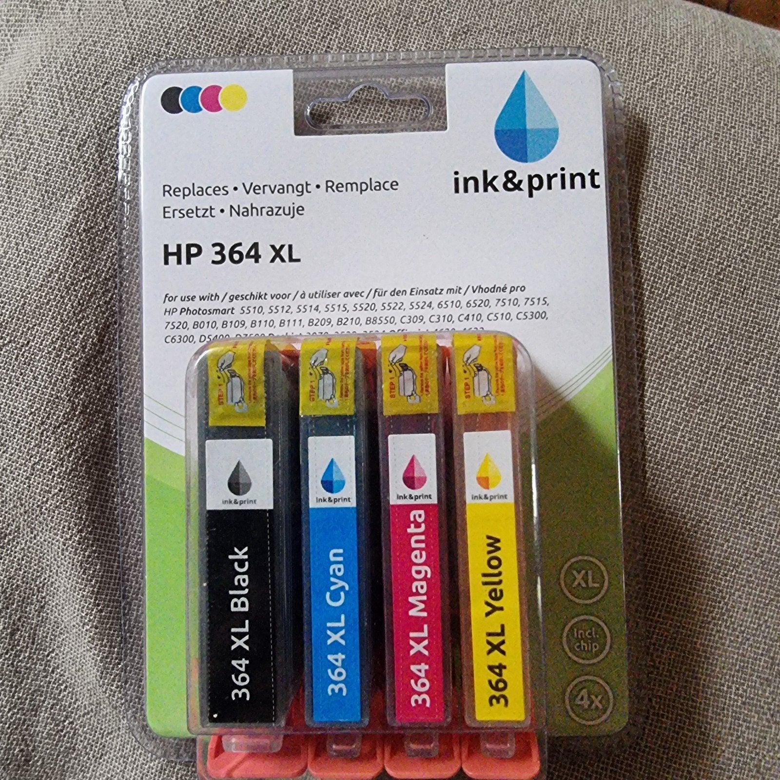 HP 364 XL Inktpatronen - Zwart, Cyaan, Magenta, Geel, Computers en Software, Printerbenodigdheden, Ophalen of Verzenden, Nieuw