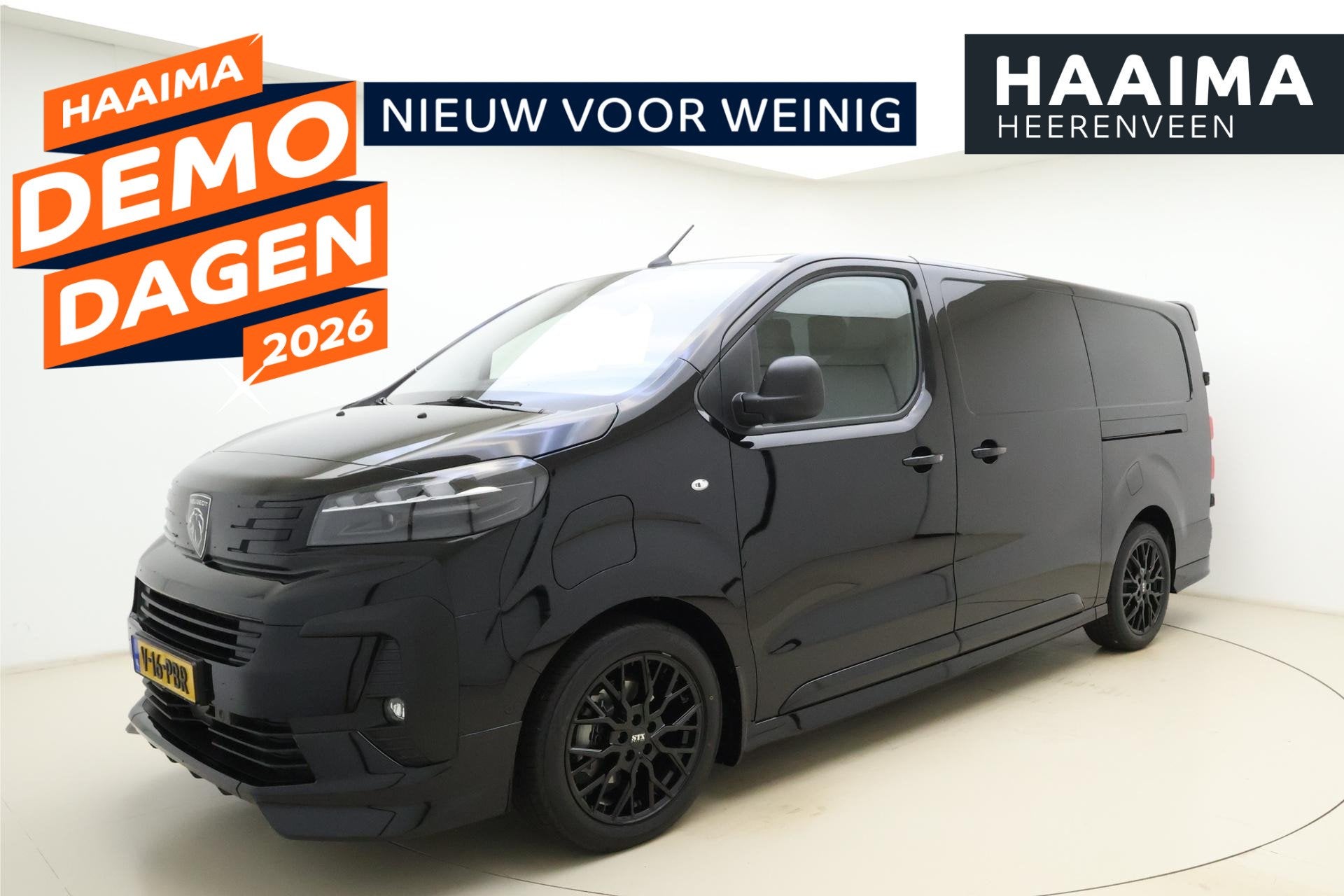 Peugeot e-Expert EV L3 75 kWh DEMO | STX Sport Pakket | Laad, Auto's, Bestelauto's, Gebruikt, 2027 kg, Zwart, Origineel Nederlands