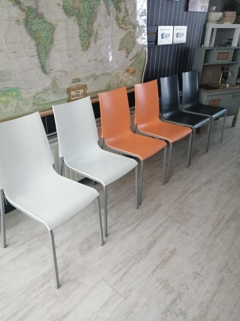 6 stuks Design Eva-stoel van Bontempi Casa in mooie staat, Ophalen, Kunststof, Gebruikt, Design