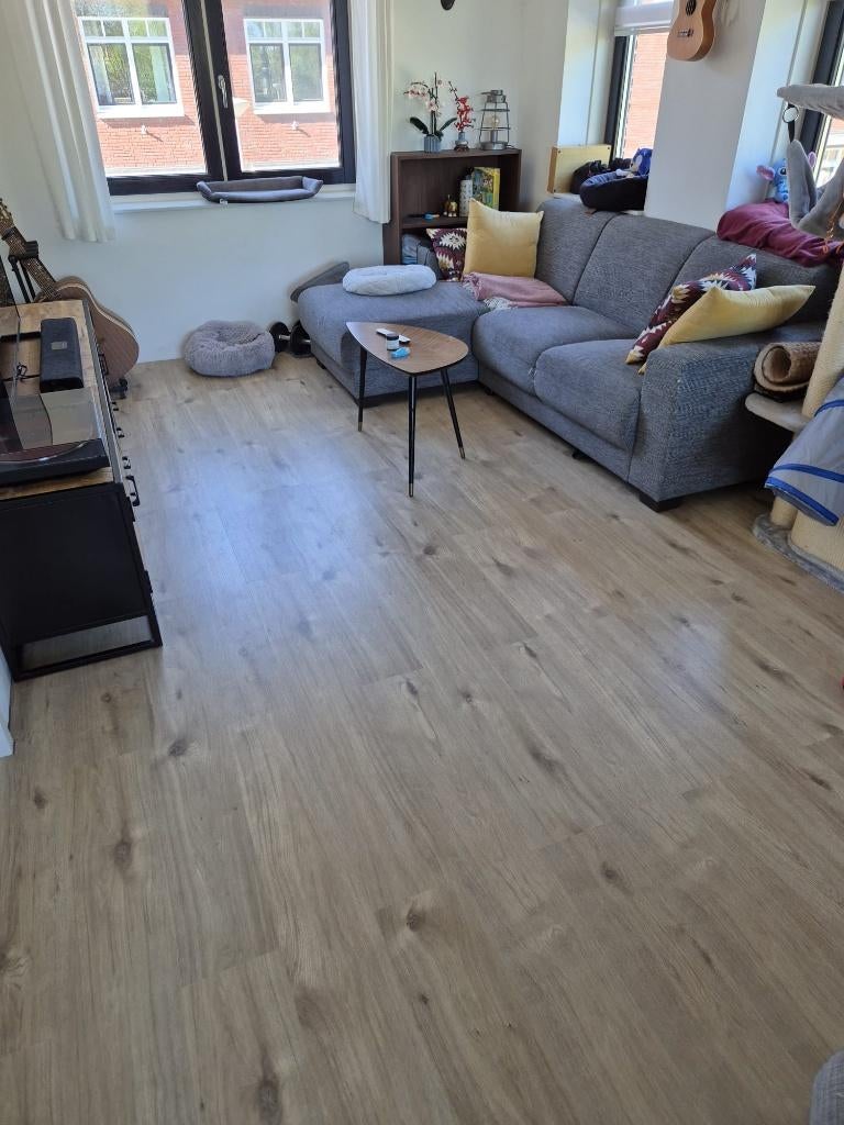 Kliklaminaat ca 40m2, Ophalen, Gebruikt, 50 tot 150 cm, 10 m² of meer