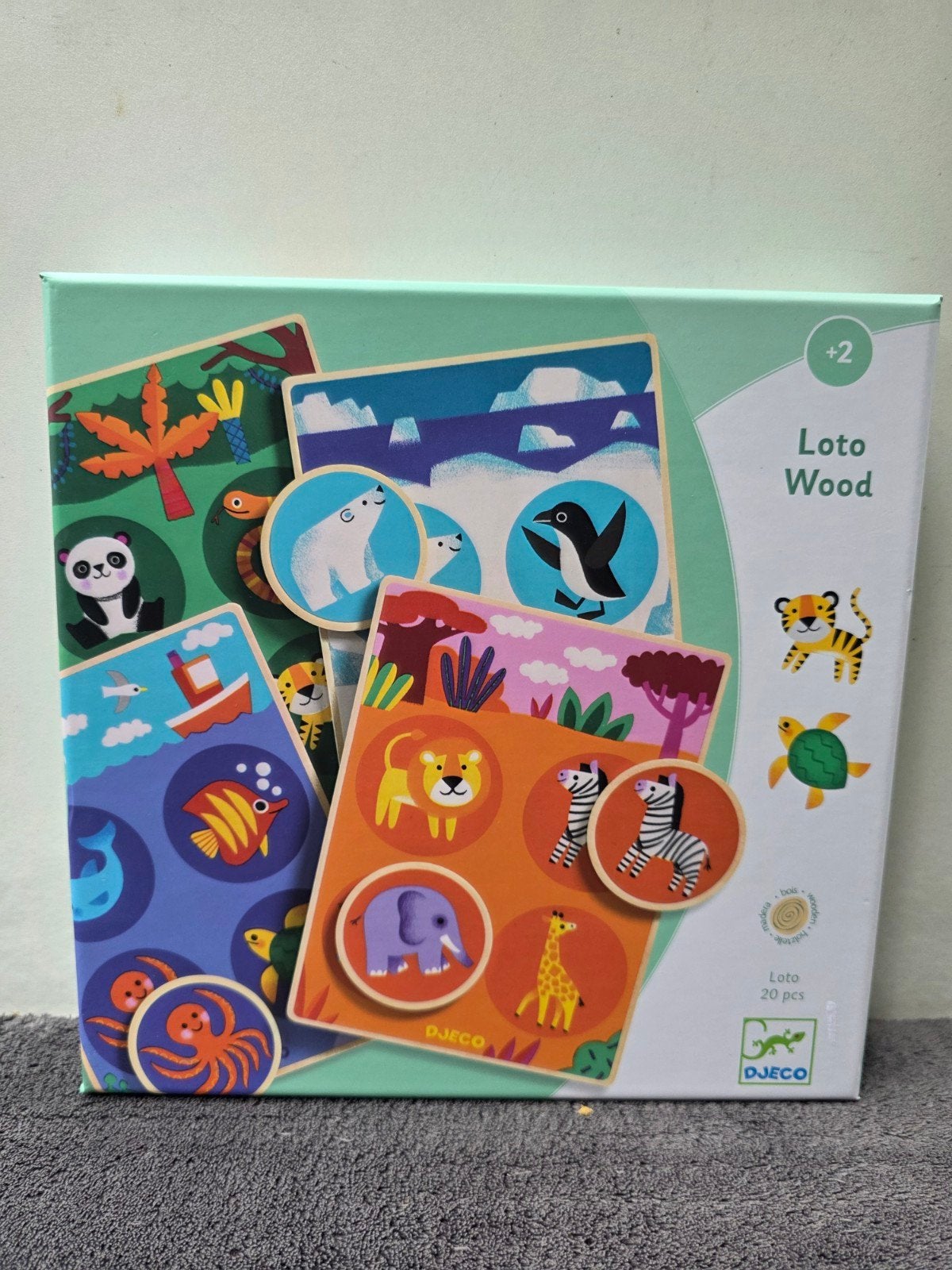 Djeco Loto Wood - Educatief Houten Dieren Lottospel, Ophalen of Verzenden, Nieuw, Overige typen