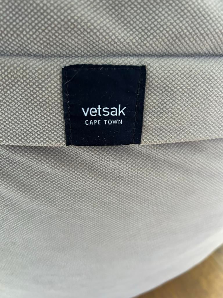 Vetsak Medium Velvet Zitzak - Stone Kleur, Huis en Inrichting, Ophalen, Zo goed als nieuw, Eenpersoons