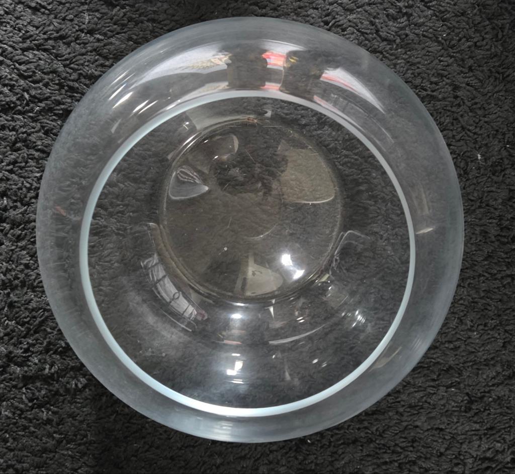 Glazen vissenkom/schaal - Rond, omtrek 100cm, Ophalen of Verzenden, Gebruikt