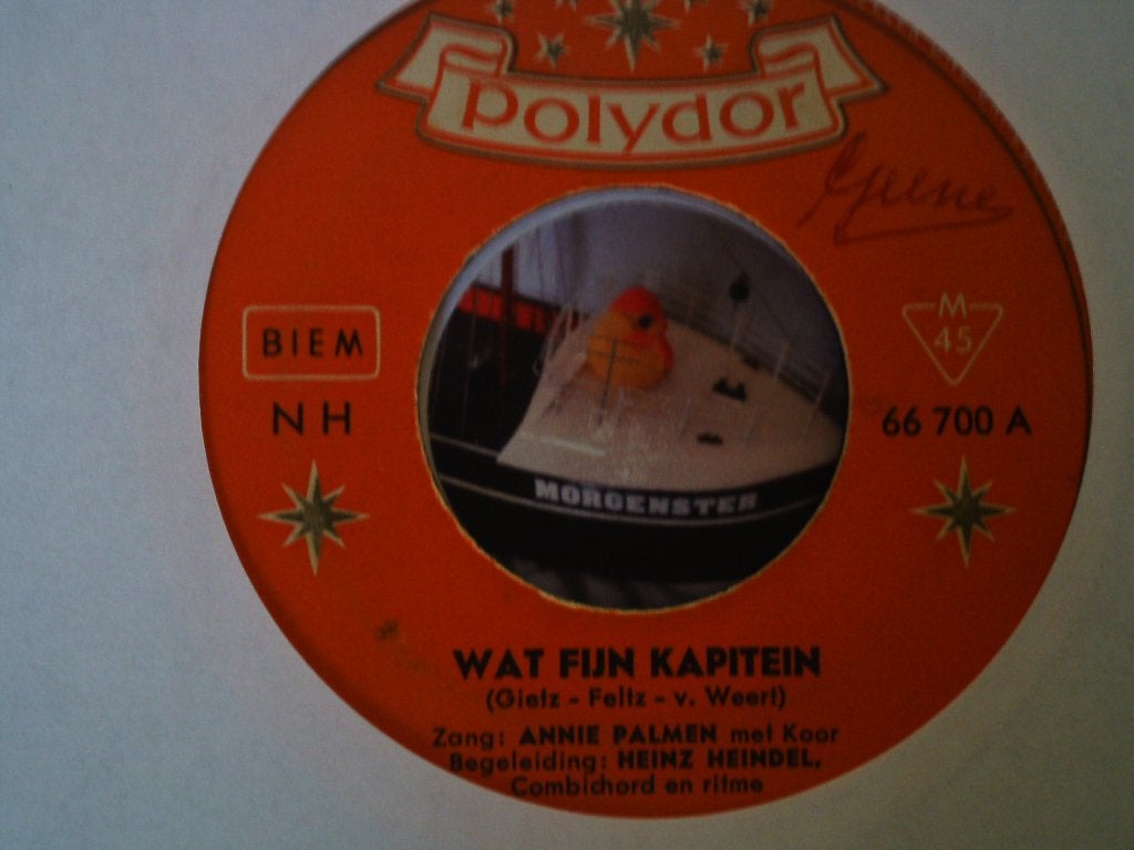 annie palmen -  wat fijn kapitein 29jun, 7 inch, Ophalen of Verzenden, Zo goed als nieuw, Beschermende buitenhoes