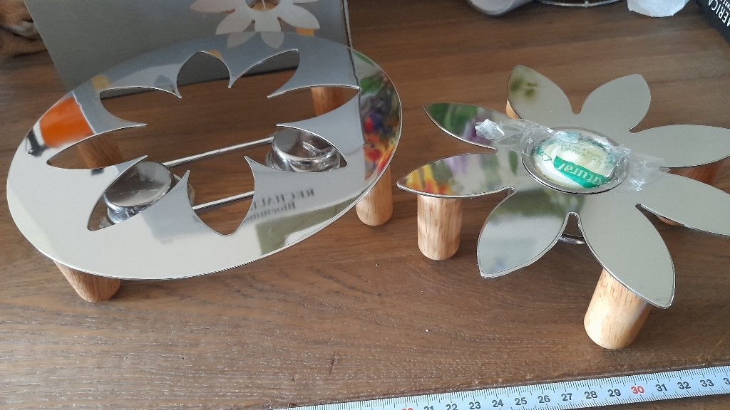 Rechaud 2 delig bloemenmotief, Huis en Inrichting, Keuken | Keukenbenodigdheden, Overige typen, Ophalen of Verzenden, Nieuw