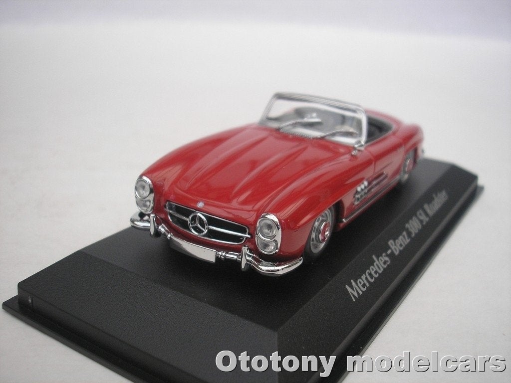 Mercedes Benz 300 SL Roadster 1955 Rood 1/43 Maxichamps, Ophalen of Verzenden, Nieuw, Auto, MiniChamps
