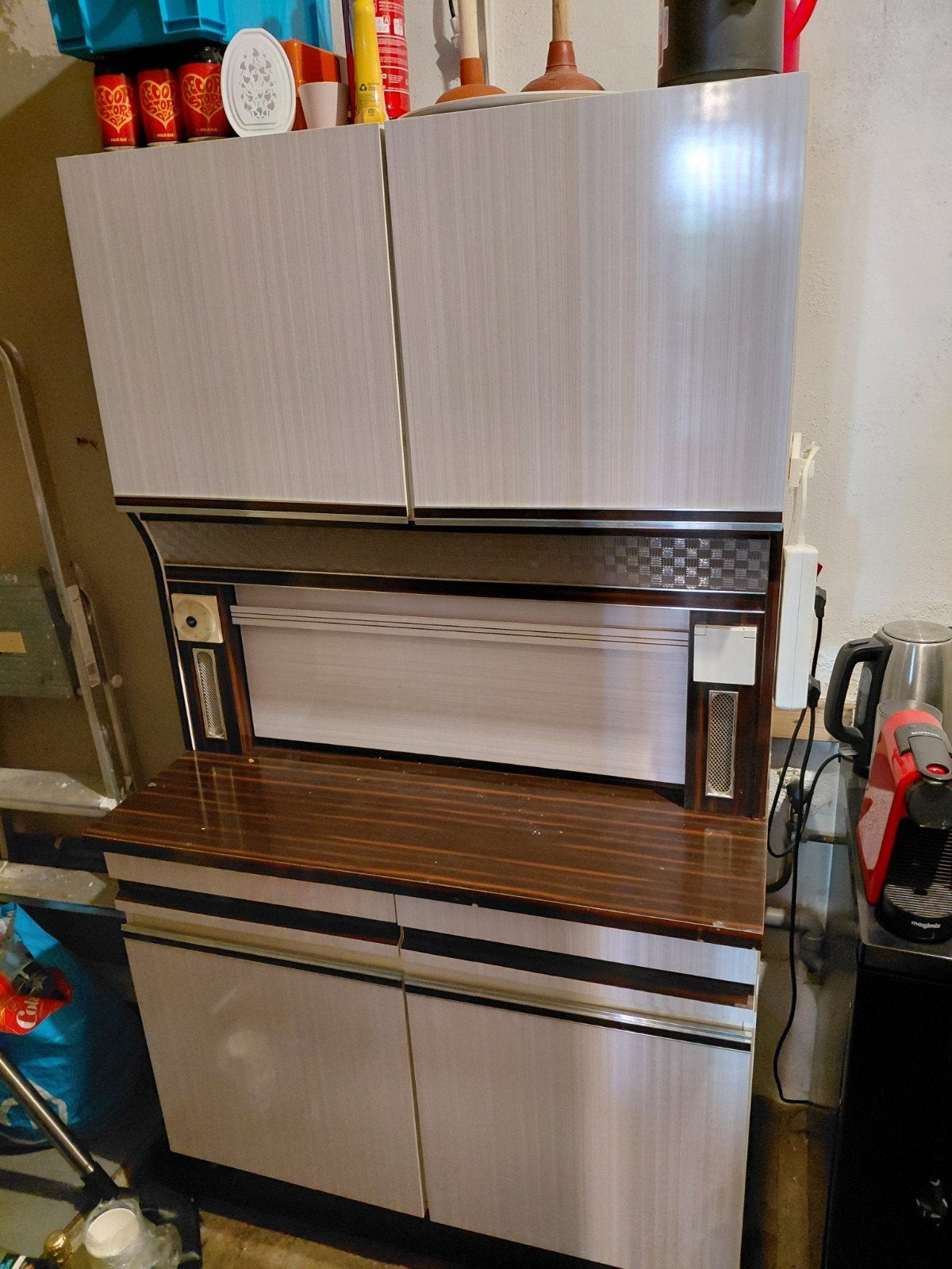 Vintage keukenblok kitchenette buffetkast uit de jaren 60/70, Huis en Inrichting, Ophalen, Gebruikt, Enkelwandige keuken
