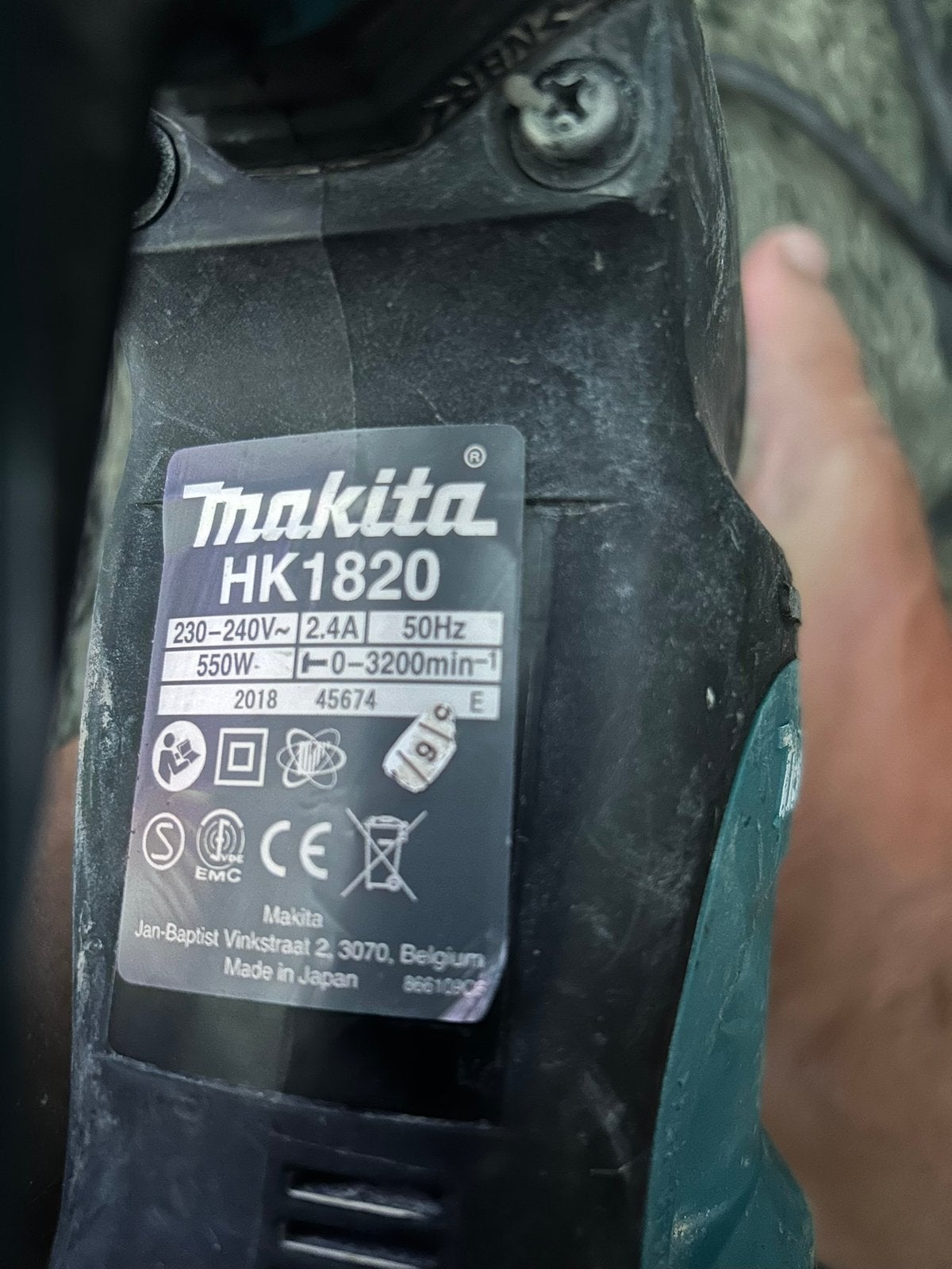 Makita hk1820 hakhamer of sloophamer, Ophalen of Verzenden, Gebruikt