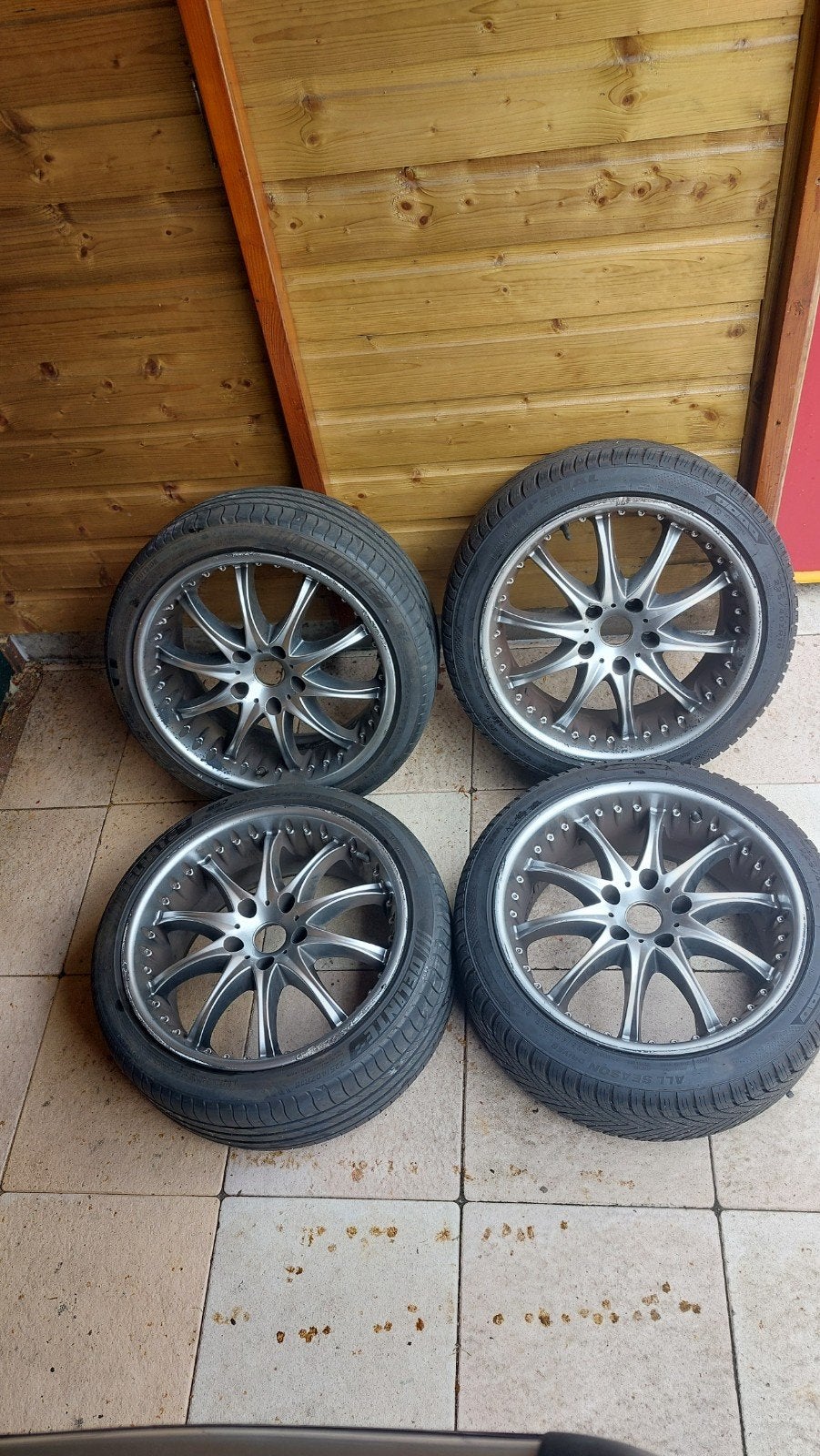 E46 banden/velgen 8jx18h2 225/40/18 all season, Auto-onderdelen, Banden en Velgen, Ophalen, 18 inch, All Season, Band(en)