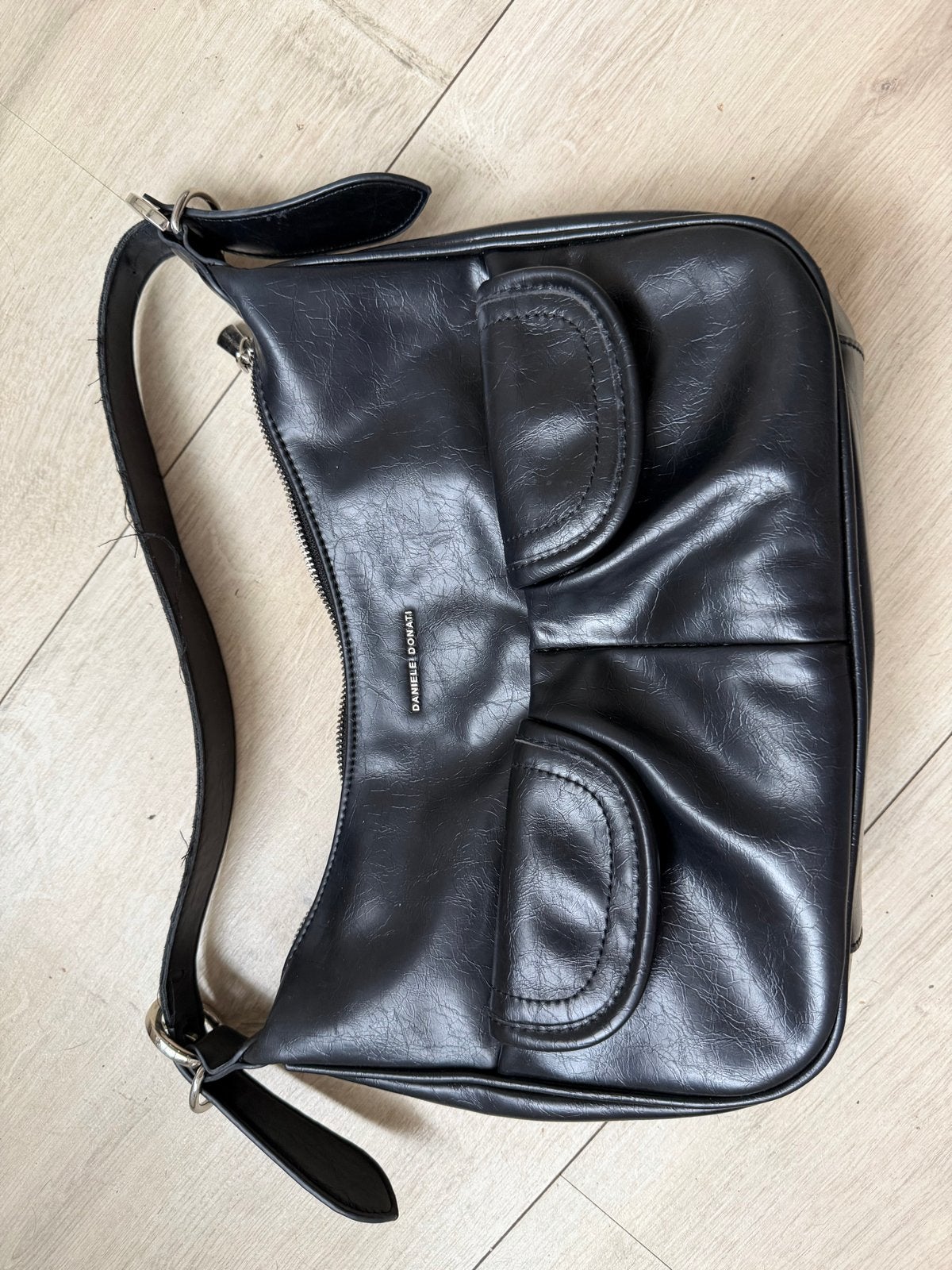 Daniele Donati Zwarte Handtas - Gebruikt, Sieraden, Tassen en Uiterlijk, Ophalen of Verzenden, Gebruikt, Zwart, Handtas