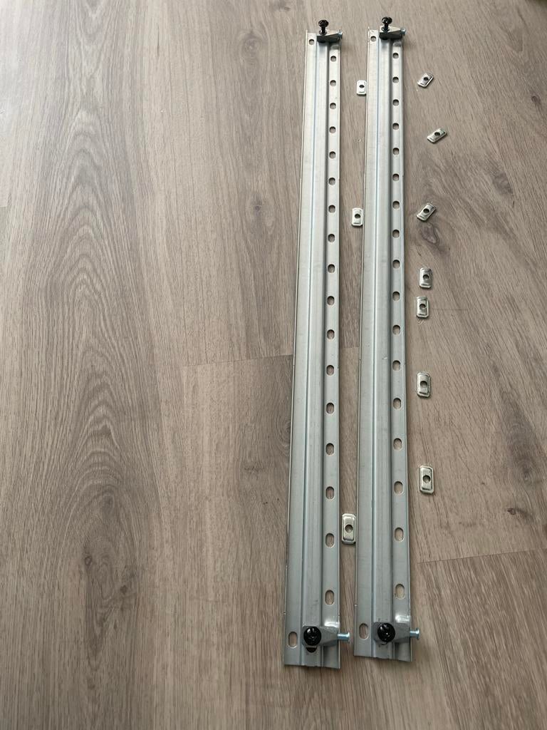 Rails voor wandmontage - 2 stuks, Doe-het-zelf en Verbouw, IJzerwaren en Bevestigingsmiddelen, Ophalen, Zo goed als nieuw