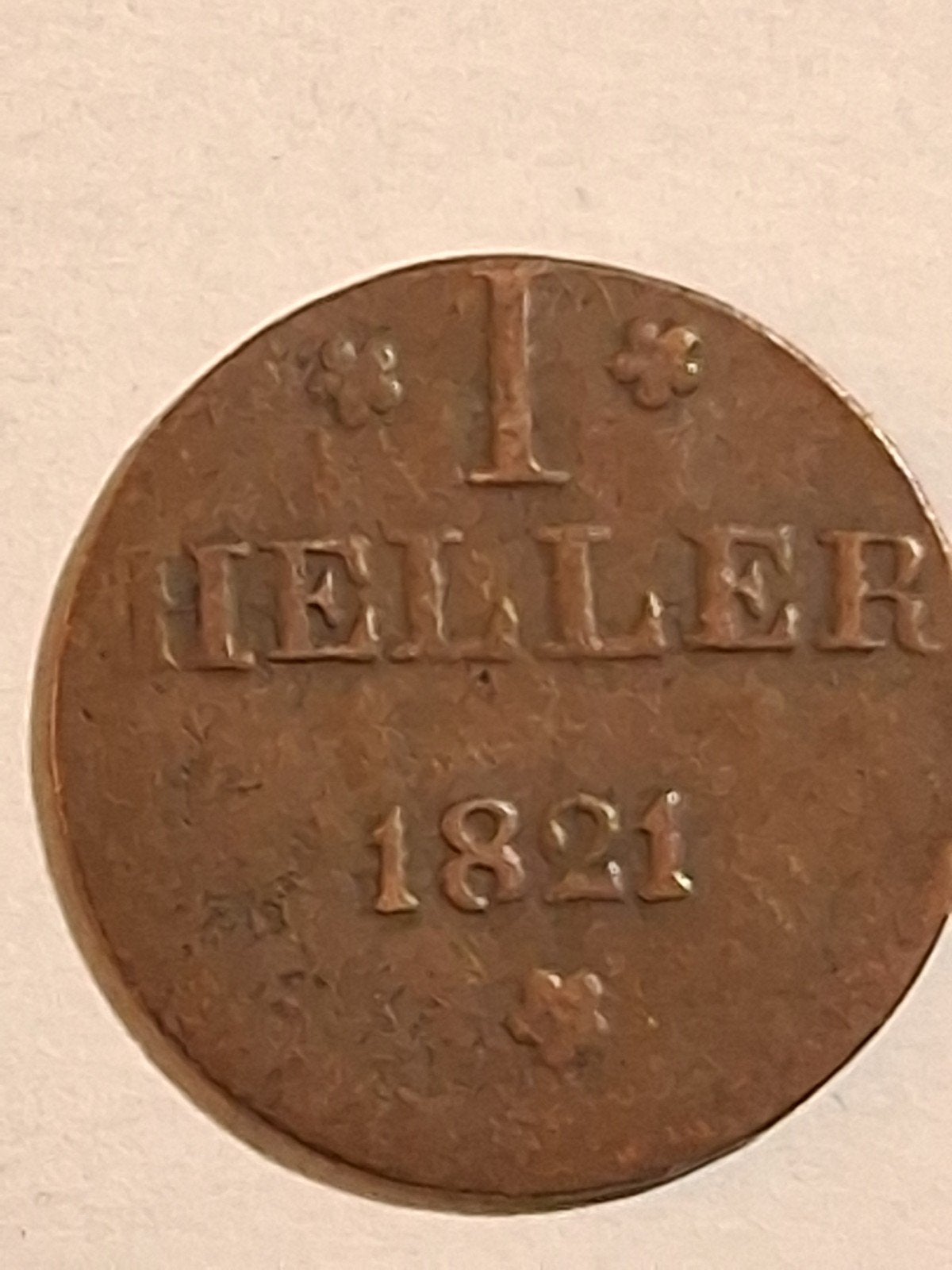 1 heller 1821 Frankfurt, Ophalen of Verzenden, Duitsland