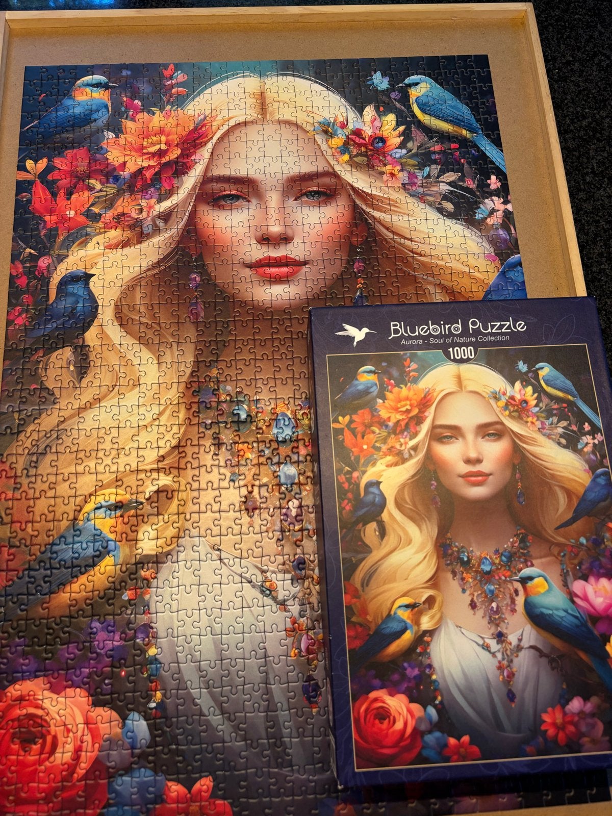 Bluebird Puzzle Aurora 1000 stukjes - Zo goed als nieuw, Verzenden, 500 t/m 1500 stukjes, Zo goed als nieuw, Legpuzzel